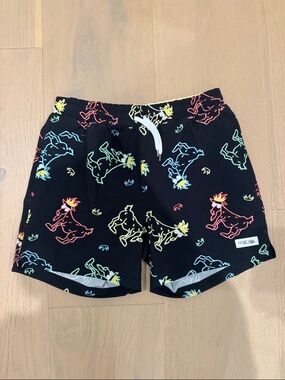 Men's GOAT USA Black Neon Dino Athletic Shorts